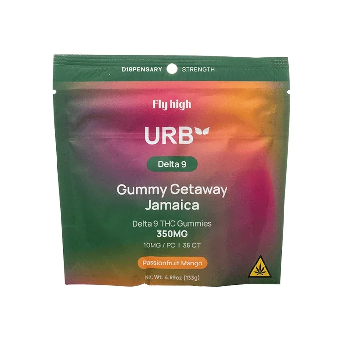 Urb Getaway Jamaica D9 Gummies 350MG – Passionfruit Mango Flavor