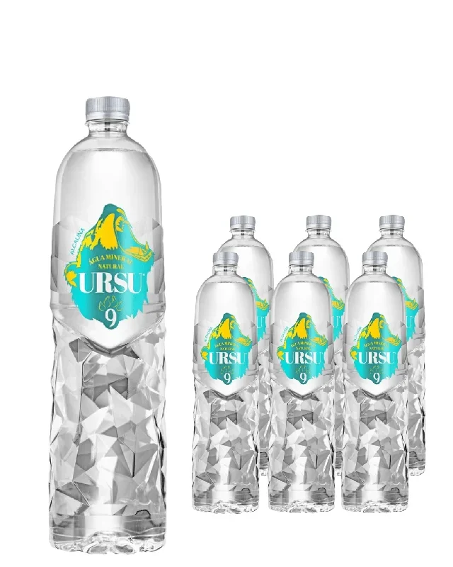 Ursu Alkaline Natural Mineral Water Multipack, 6 x 1.5 L