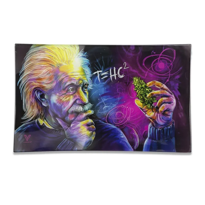 V Syndicate Glass Rolling Tray | T=HC2 Einstein Classic