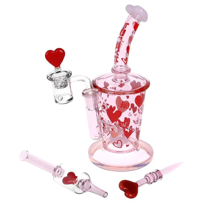 Valentine’s Day Love Heart Dab Rig Set