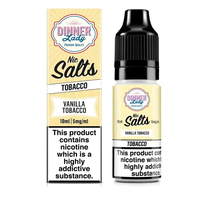 Vanilla Tobacco Nic Salt E-Liquid by Dinner Lady