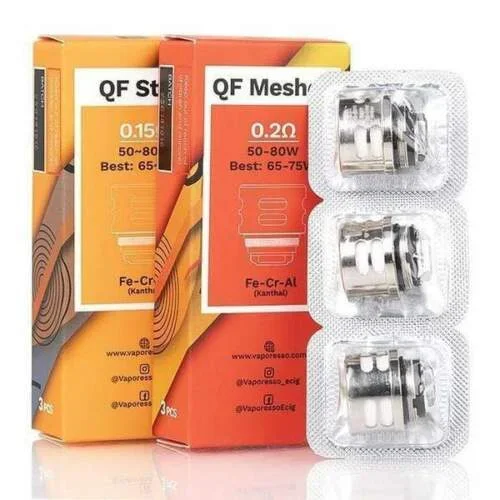 Vaporesso SKRR Tank Coils – QF Meshed 0.2Ω or QF Strip | Pack of 3x