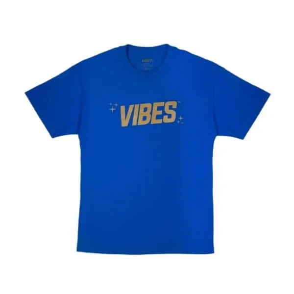 VIBES Blue T-Shirt with Gold Logo 3X-Large