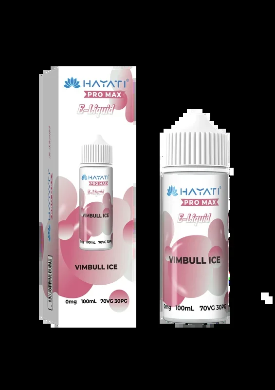 VIMBULL ICE HAYATI PRO MAX E-LIQUID 100ML NO NICOTINE FREE