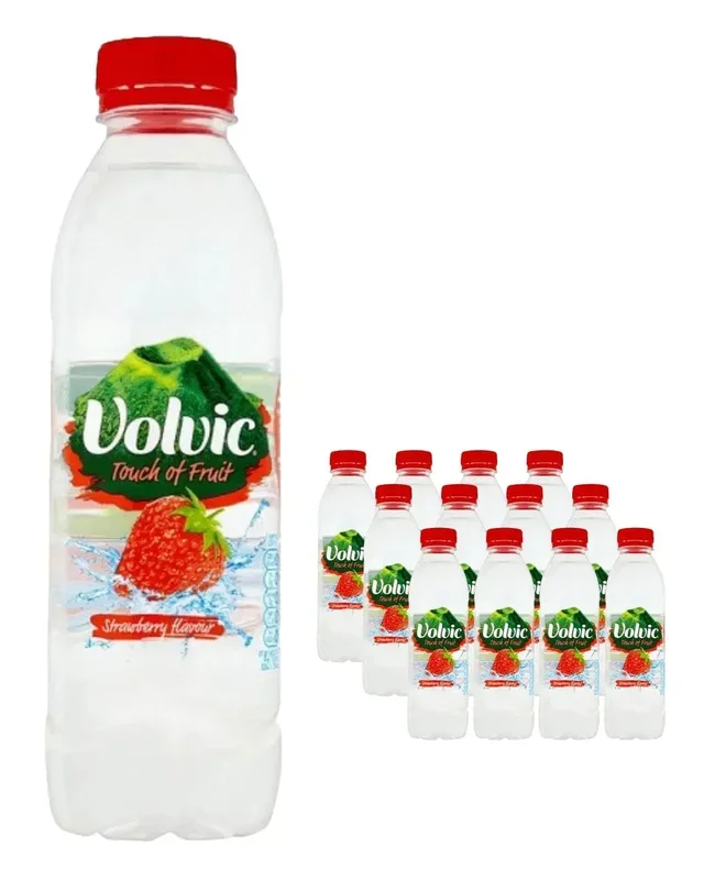Volvic Touch of Fruit Strawberry Multipack, 12 x 500 ml