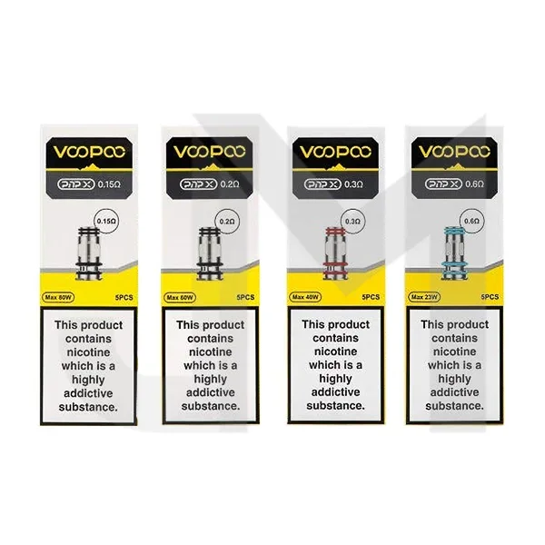 VooPoo PnP X Replacement Coils (0.15Ohm, 0.2Ohm, 0.3Ohm,