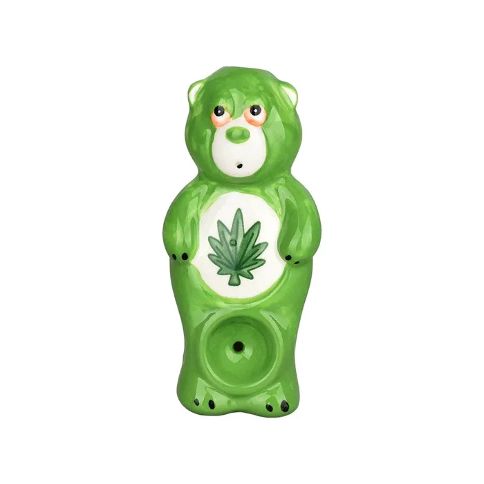 Wacky Bowlz Stoner Bear Ceramic Hand Pipe – 4″