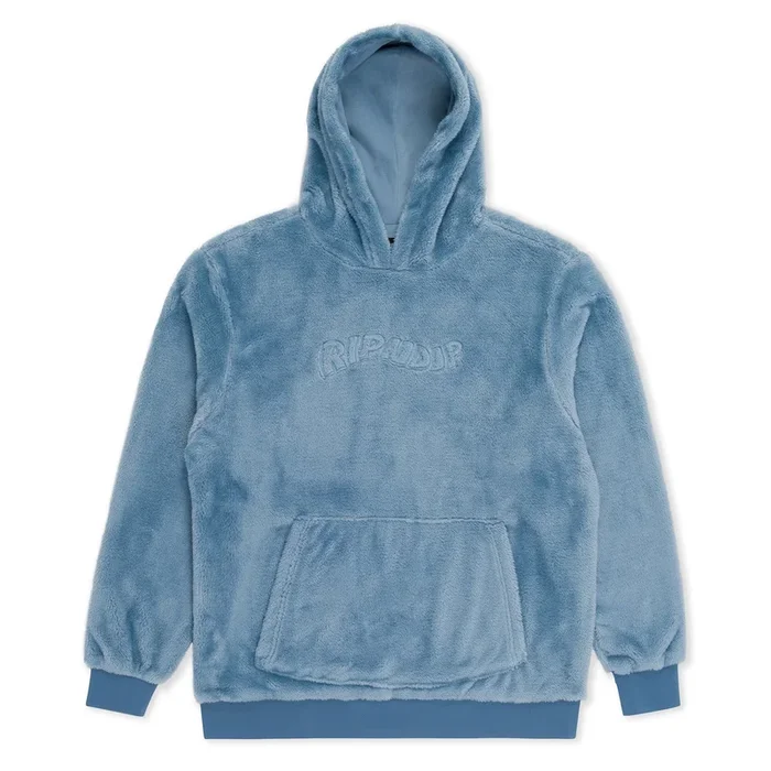 Waves Sherpa Hoodie in Light Slate