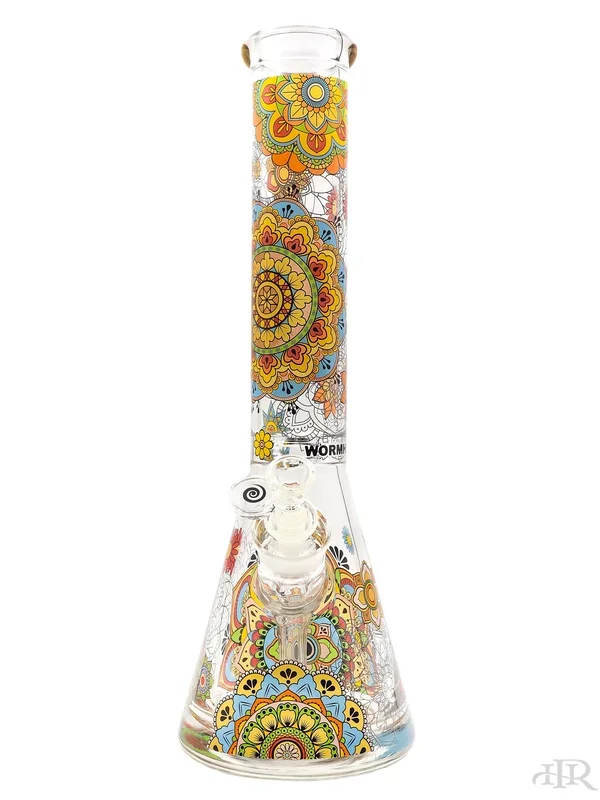 Wormhole Glass – Mandala Myriad Beaker (14 “)