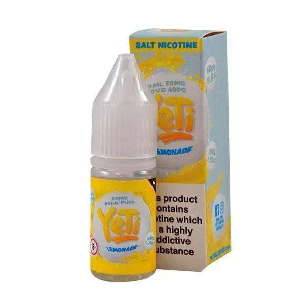 Yeti 10ml Salt Nicotine E-Liquid – Lemonade