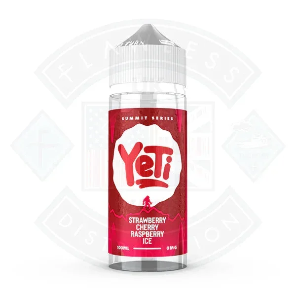 Yeti Summit Series – Strawberry Cherry Raspberry Ice 0mg 100ml Shortfill