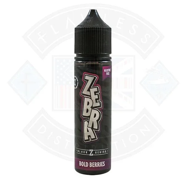 Zebra Black Z Series – Bold Berries 0mg 50ml Shortfill