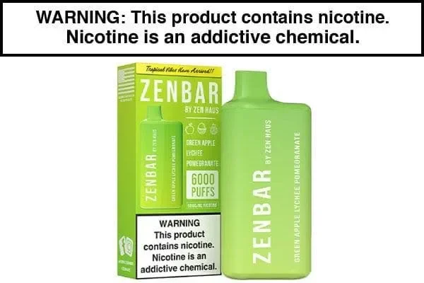 ZEN BAR DISPOSABLE VAPE – 6000 PUFFS