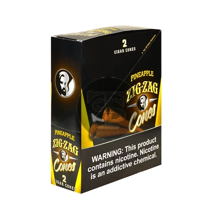 Zig Zag Cigar Cones Pineapple, 15x2pk