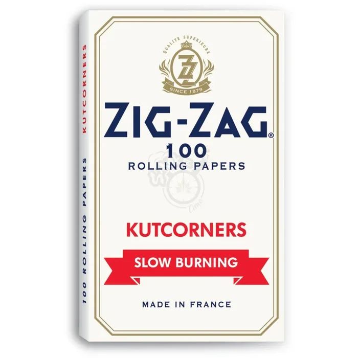 Zig Zag Rolling Papers – Single-Wide Size White Kut-Corners 100 Sheets per Pack