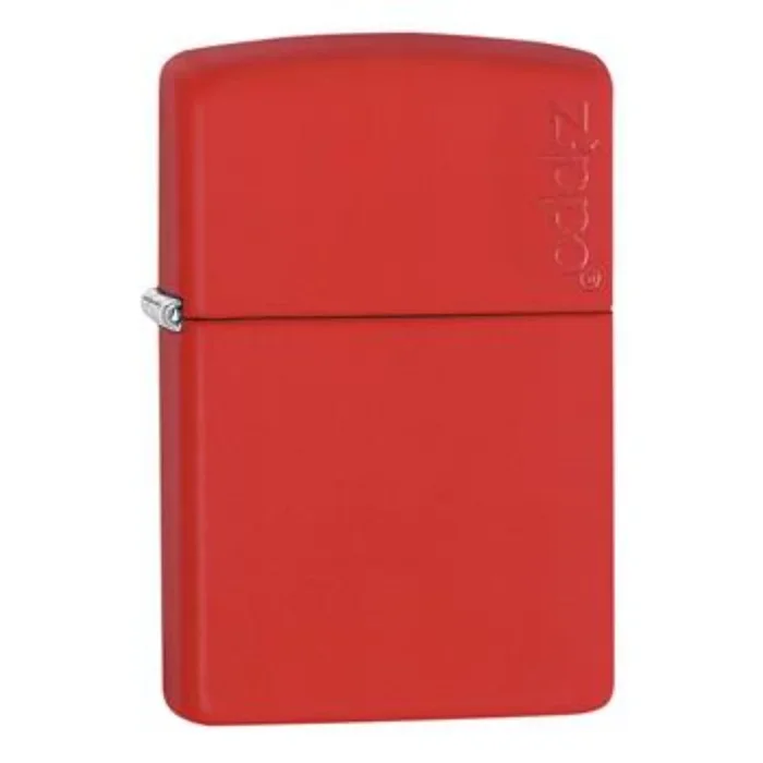 Zippo 233ZL Classic Red Matte Lighter with Logo