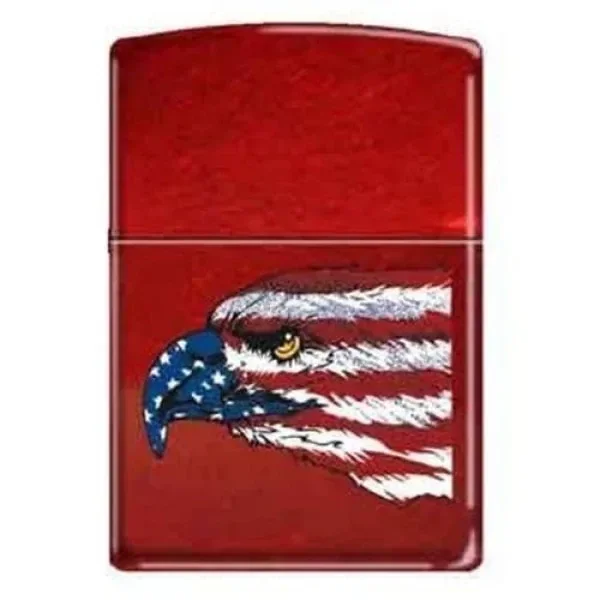 Zippo Lighter – American Eagle and Flag Candy Apple