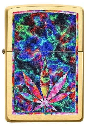 Zippo Lighter – Psychedelic Marijuana Leaf Design
