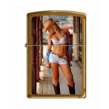 Zippo Lighter – Sexy Cowgirl White Top